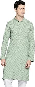 Jompers Men's Chikankari Embroidered and Sequence Kurtas
