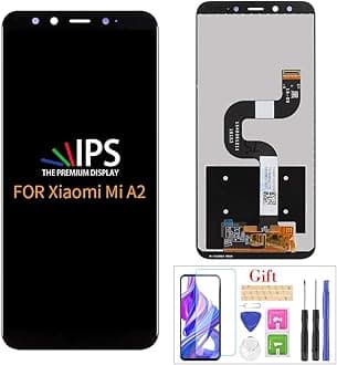 Compatible with Xiaomi Mi A2 LCD Display Screen Replacement,for Xiaomi Mi A2 MIA2 6X MI6X 5.99" Display LCD Panel Repair Parts Kit,with Tempered Glass+Tools (Black no Farme)