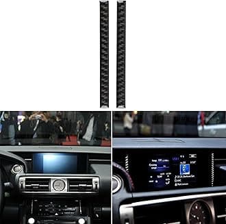 NVCNX Car Dashboard Navigation Frame Cover Decal Compatible with Lexus ​IS250 2014 2015 / IS200t 2016 2017 / IS300 2016-2020 / IS350 2014-2020 Carbon Fiber Interior Trim Accessories Black