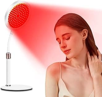 Red Light Therapy Device with Base, 660nm Red Light & 850nm &940nm Near Infrared Therapy Lamp with Timer, for Body at Home