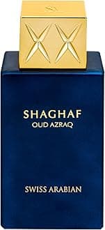 Swiss Arabian Shaghaf Oud Azraq Eau de Parfum, 75ml, Premium Quality Perfume, Women and Men’s Fragrance, Amber, Vanilla, Oud Luxurious Blend Perfumes for Men and Women