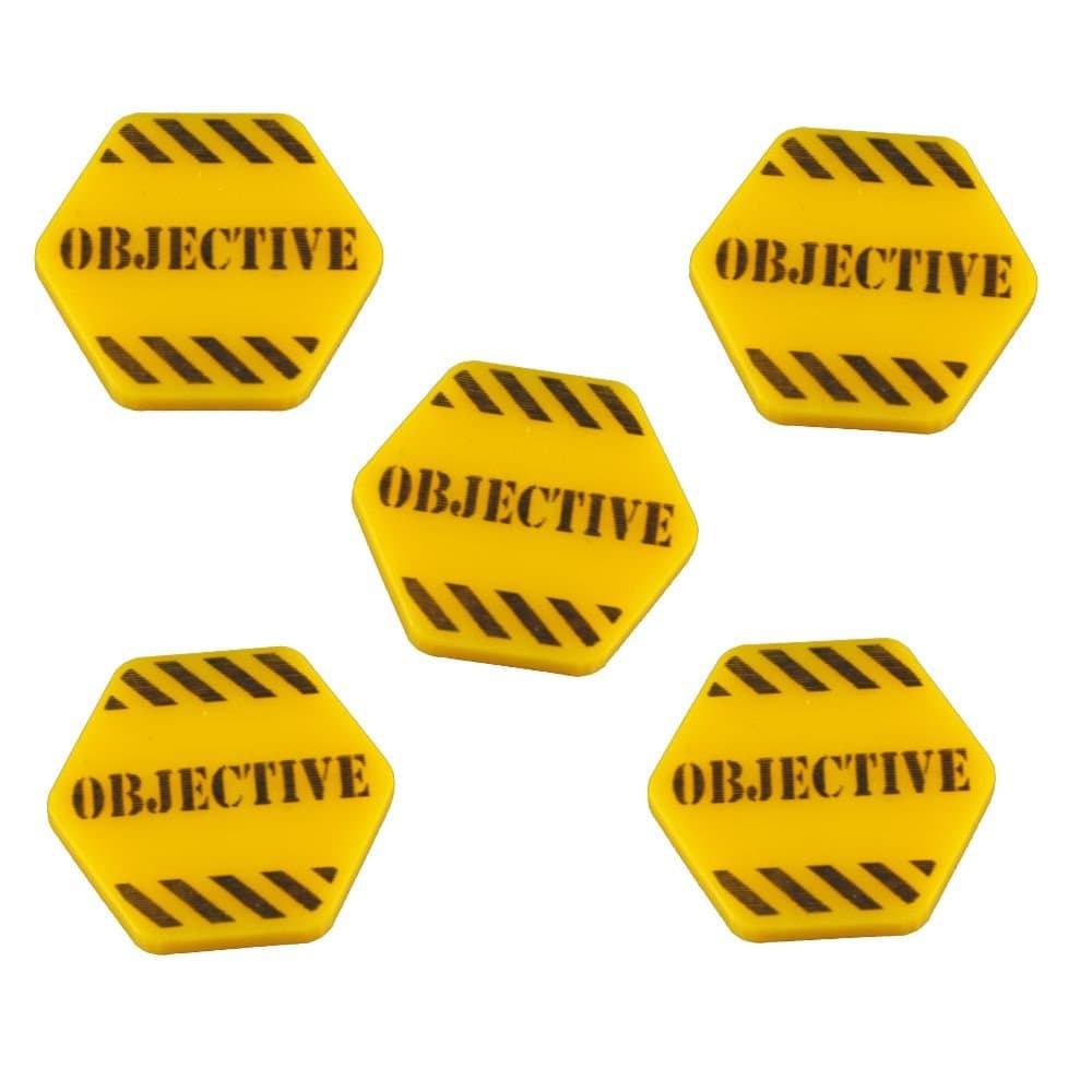 LITKO Hazard Stripe Objective Tokens, Opaque Gold (5)