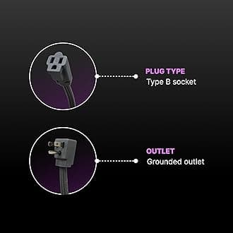 Xtricity 6 FT Heavy Duty Air Conditioner and Appliance Extension Cord, 14 Gauge, 15 Amp, ETL Listed, Grey