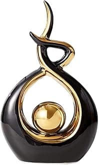 Home Decor Modern Abstract Art Ceramic Statue, Room Decor, Table Decorations for Living Room Dining Room Office Centerpiece, 10.6" High