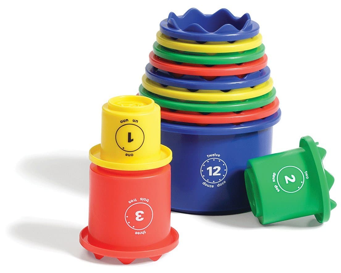 Measure UP! Cups | Educational Stacking & Nesting 12 Piece Numbered Set| Kid-Powered Learning | STEM Toy Early Math Childhood Development 12 Months and Up