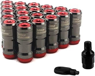 AITEXI Wheel Lug Nut M12 X1.5 Or M12 X1.25 Authentic Acorn Racing Lug Wheel Nuts Screw 20PCS Car Replacement for Volk Wheel Nut Caps (Color : Titanium Color, Size : M12x1.25), AITEXI9314