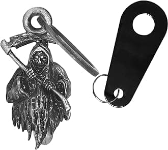 Dream Apparel Motorcycle Bell Guardian Angel Drive Away Gremlin, Biker Bell for Men Women Rider Riding, Good Luck Gift, Grim Reaper 02, One Size