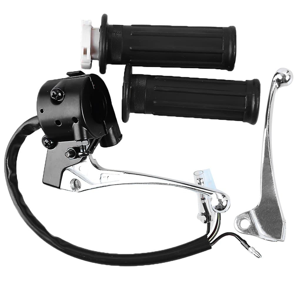 Anxingo Throttle Housing Switch Left Right Brake Levers Hand Grips Assembly Yamaha PW50 Y-Zinger 1989-2014 Aluminium Alloy Steel Ambidextrous Lever Handle Components