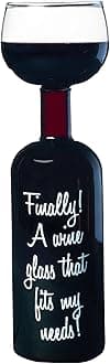 BigMouth Inc Ultimate Wine Bottle Glass, Holds Full Bottle of 750 Milliliters - Clear, Black