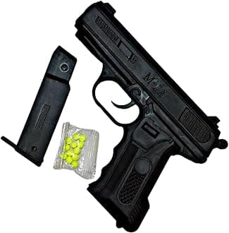 M-11 Pistol M-11 Original Toy Gun With 12 Beads , Gift for Boys and Girls Kids, Guns & Darts,(Black)
