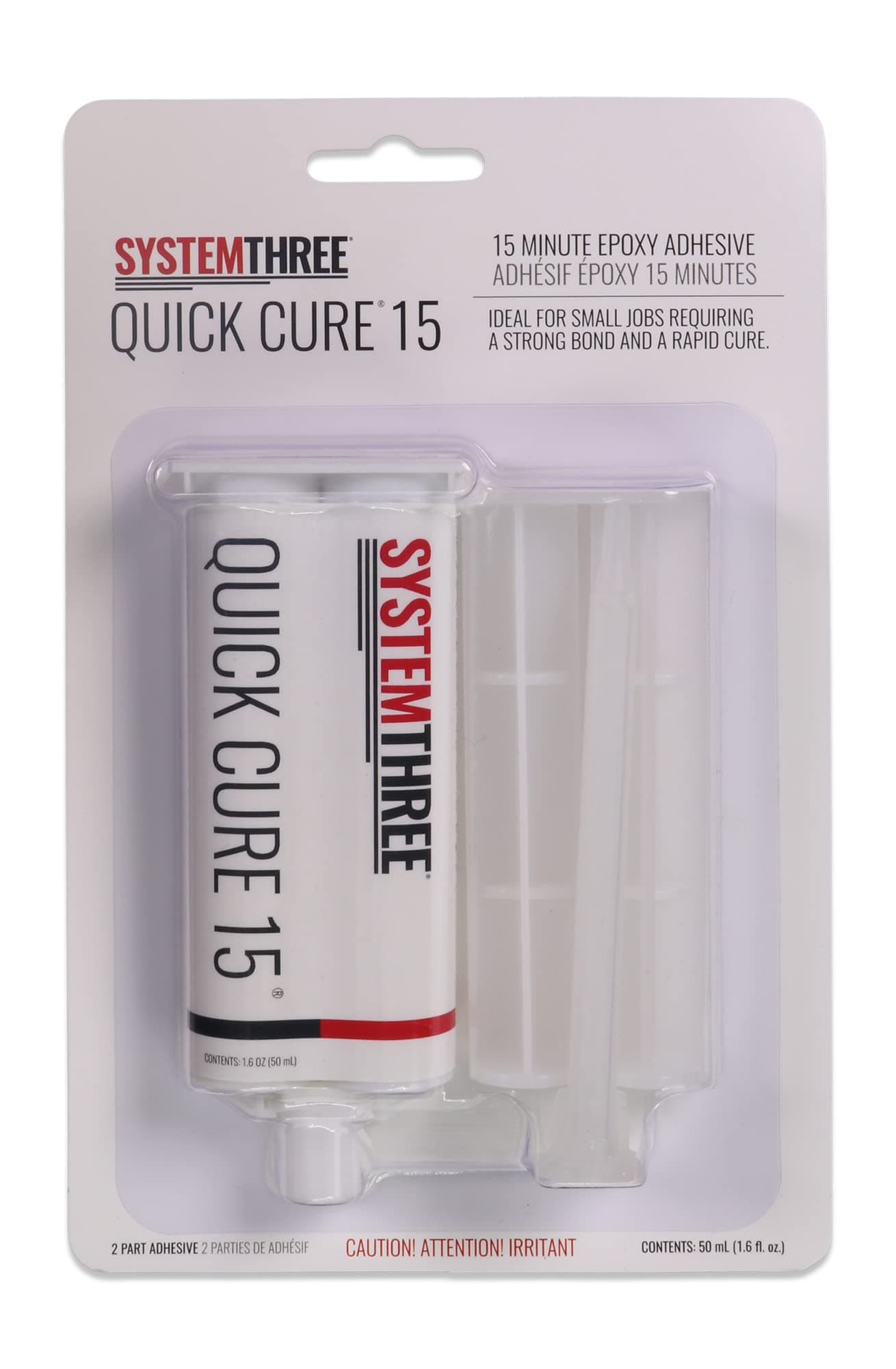 System Three Quick Cure 15 Epoxy Adhesive Cartridge, 50ml