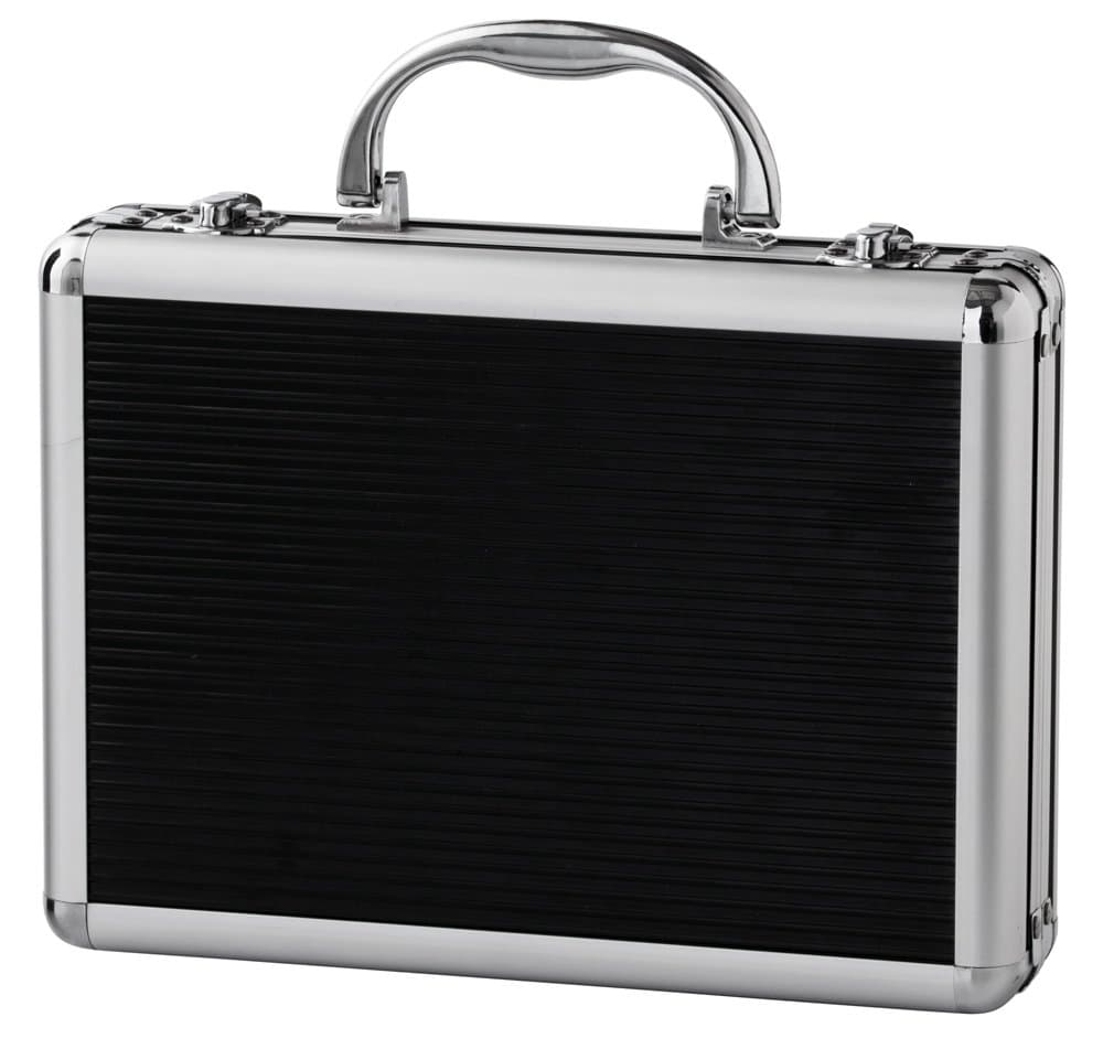 Legion Aluminum Dart Case Holds 9 Steel Tip and Soft Tip Darts with Extra Space to Keep Flights in Shape, and Numerous Pockets and Tubes for Storage of Accessories