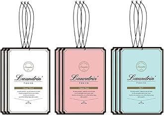 Laundrin Paper Fragrance Variety 9pk - Classic Fiore (3), Classic Floral (3), No. 7 (3), Closet Freshener - Closet Deodorizer Odor Eliminator - Sachets for Drawers and Closets - Drawer Fresheners