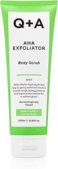 AHA Exfoliator Body Scrub (250ml), Exfoliating Body Scrub with AHA and Lactic & Glycolic Acid, Smooths Rough Dry Skin, Brightens & Hydrates, Vanilla & Coconut Scent