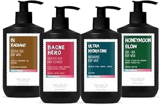 THE LOVE CO Salicylic Acid 02% Body Wash - Body & Back Acne | Prevents Dry, Rough, Bumpy, and Strawberry Skin | Deep Cleanses Skin (Combo 3)