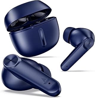 boAt Airdopes Max TWS Earbuds with 100 HRS Playtime, Quad Mics with ENx™ Tech, Beast™ Mode(50ms Low Latency), ASAP™ Charge, Bluetooth v5.3 and IWP™ (Bold Blue)