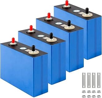 EVE 3.2V 100Ah 4pcs LiFePO4 Cells Lithium Battery Iron Phosphate Deep Cycle Battery, Power Supply for RV, Boat, Golf Cart, Motor, UPS, Fish Finder, Lawn Mower, Off Grid, Solar Systems, etc.