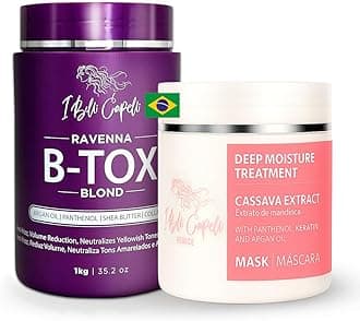 Ravenna B-tox Kit - Hair Smoothing Treatment with Argan Oil Mask 500g - Formaldehyde-Free, Anti-Frizz (1 Treatment + 1 Mask)