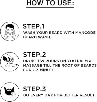 MAN CODE Mancode Beard Growth Oil + Beard Wash&Conditioner 50Ml + 200Ml|For Patchy Beard Mens Grooming Beard&Mustache Care Kit Combo For Men,100 Grams