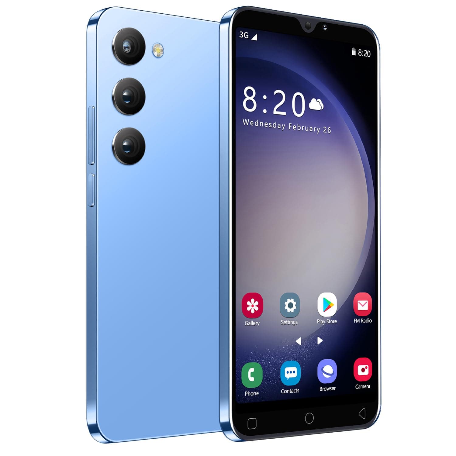 Cheap Mobile Phones, 5.0 Inch, Android 9.0, Dual SIM Dual Camera, Quad Core, 16GB ROM【Expandable up to 128GB】, Support WiFi/Bluetooth/FM, Face Unlocked Phones (Blue)