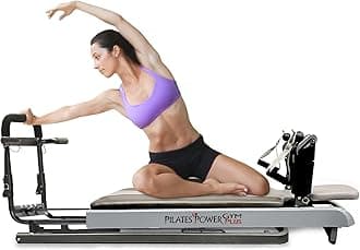 Plus - Ultimate Pilates Reformer with Push Up Bar and 3 Celebrity Trainer Workout DVDs