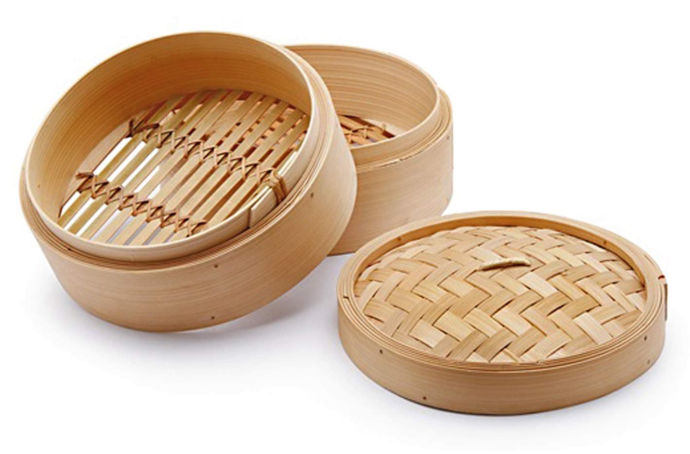 Chio Bamboo Steamer, Beige, 25 cm, 3pcs