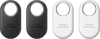 Galaxy SmartTag2, Bluetooth Tracker, Locator Tracking Device, Item Finder for Keys, Wallet, Luggage, Use w/Phones Tablets Android 11 or Later, 2023, 4 Pack, 2 Black, 2 White