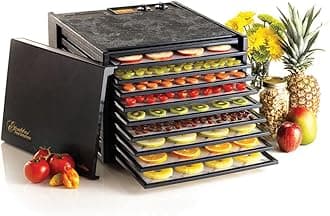 Excalibur Electric Food Dehydrator Machine 9-Tray with 26-Hour Timer, Automatic Shut Off Accurate Temperature Control and Fast Drying with 15 Square Feet of Drying Space, 600-Watts, Black