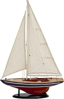 Deco 79 Attractive Miniature Wood Sailing Ship