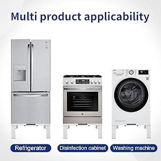 Heavy-Duty All Steel Laundry Pedestal, Full Size 12" Height Washing Machine Stand, Dryer Stand, Universal Adjustable Washer and Dryer Pedestals(White