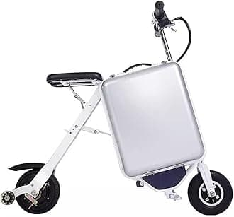 XQZMZSCP Portable Electric Luggage, Folding Ride On Suitcase Scooter, Lightweight Compact, 20L Large Capacity (30 kilometers)