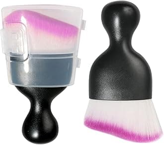 AOCISKA Car Interior Detailing Brush,Soft Bristle Cleaning Brush Car Detailing Brush Dusting Brush,Car Interior Cleaning Tool,Auto Detail Brush Car Dash Duster Brush (Black&Purple with Cap)