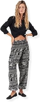 Happy TrunksHarem Pants - Flowy, Baggy Sweatpants for Women - Hippie Clothing