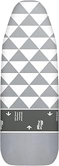 arteneurIroning Board Covers 125 x 45 cm - Made in Germany Iron Board Cover - Easy Fit with Elastic Drawstring, High-Speed-Zone, Parking Zone, Heat Reflective Aluminum Coating & Vapour Permeable (L)OEKO-TEX STANDARD 100