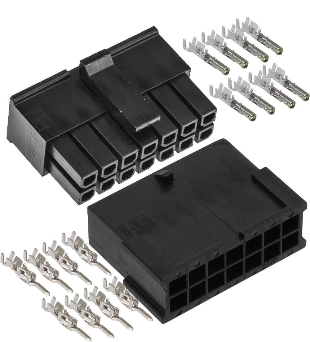 Molex Micro-Fit 3.0™ Dual Row (14 Circuits) Male & Female Receptacle Plug, w/Terminal sockets, (Pack of 1 Complete Set)