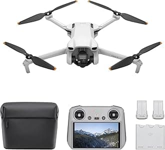 Mini 3 Fly More Combo (DJI RC) – Lightweight and Foldable Mini Camera Drone with 4K HDR Video, 38-min Flight Time, True Vertical Shooting, and Intelligent Features