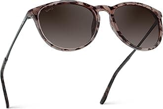 Round Polarized Sunglasses for Women - UV400 Protection, Lightweight Frame, Vintage Retro Style