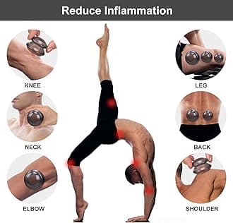 Silicone Cupping Therapy Set, Professional Studio and Home Cupping Set Massage Therapy Cups, Chinese Massage Cups for Cellulite Reduction Cupping Kit,Muscle and Joint Pain Myofascial Cupping Massager