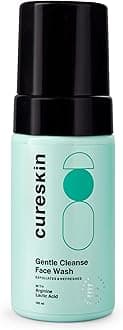 Cureskin Gentle Cleanse Brightening Face Wash with Lactic Acid AHA Foam Face Wash for Women and Men | Face Wash for Men and Women,100 ml (Pack of 1)