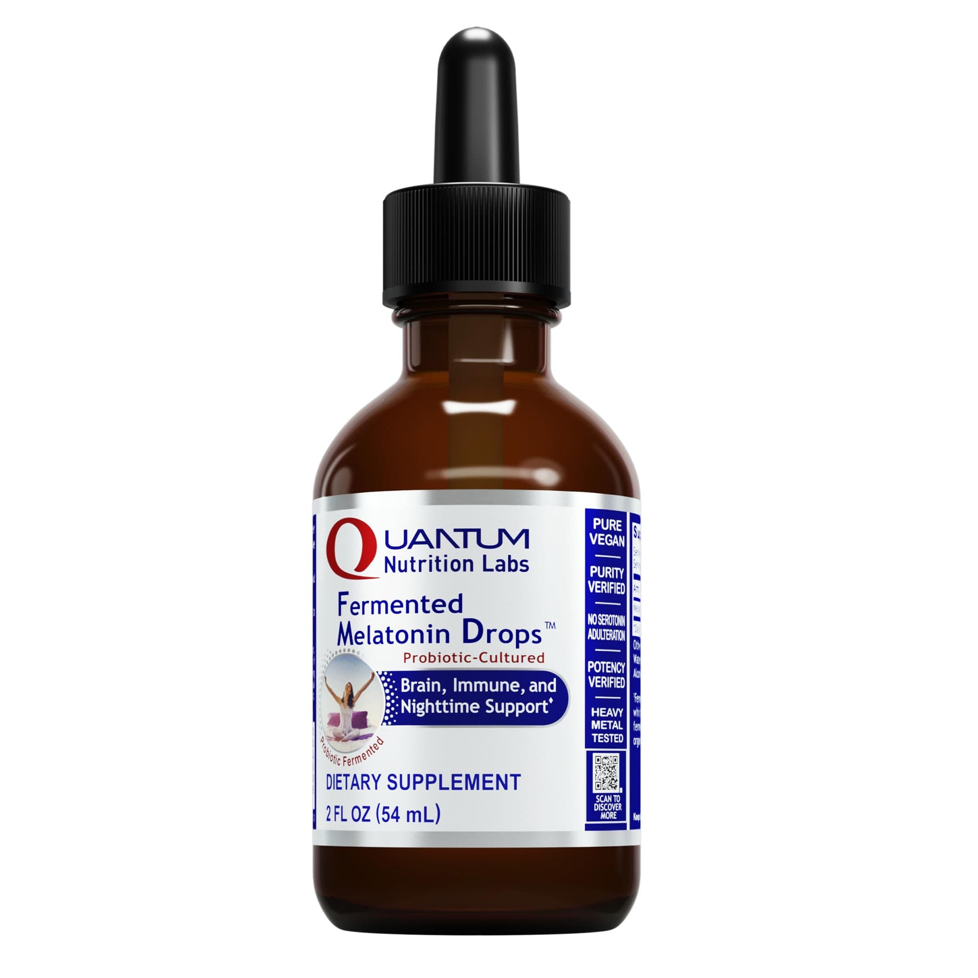 Labs Fermented Melatonin Drops - Melatonin Liquid for Adults, Sleep Support, Made with Organic Ingredients, Vegan Friendly - 2 Fl Oz (54 Servings)