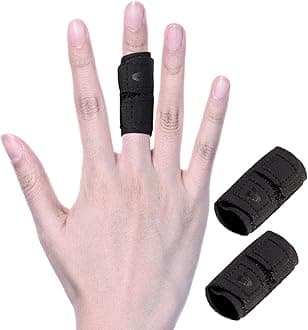 2 PCS Finger Splint Trigger Finger Brace Adjustable Finger Sleeve Buddy Wraps Compression Finger Support Mallet Finger Support for Arthritis Pain Sport Injuries (Single, M)