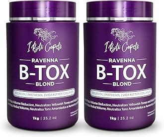 Ravenna Hair B-tox Treatment for Blond Hair, Formaldehyde-Free- Cirugia Capilar Para el Cabello- Anti-Frizz, Smoothing- 35.2 oz(1kg), 2 units