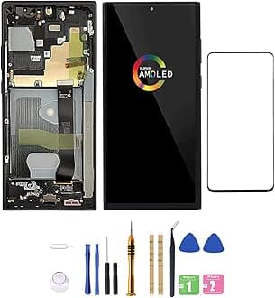 [Black with Frame] Amoled LCD for Samsung Galaxy Note 20Ultra 5G Digitizer Screen LCD Display Touch Assembly Replacement SM-N985 N985A N985F N985P N985R4 T U V W 6.9 inch