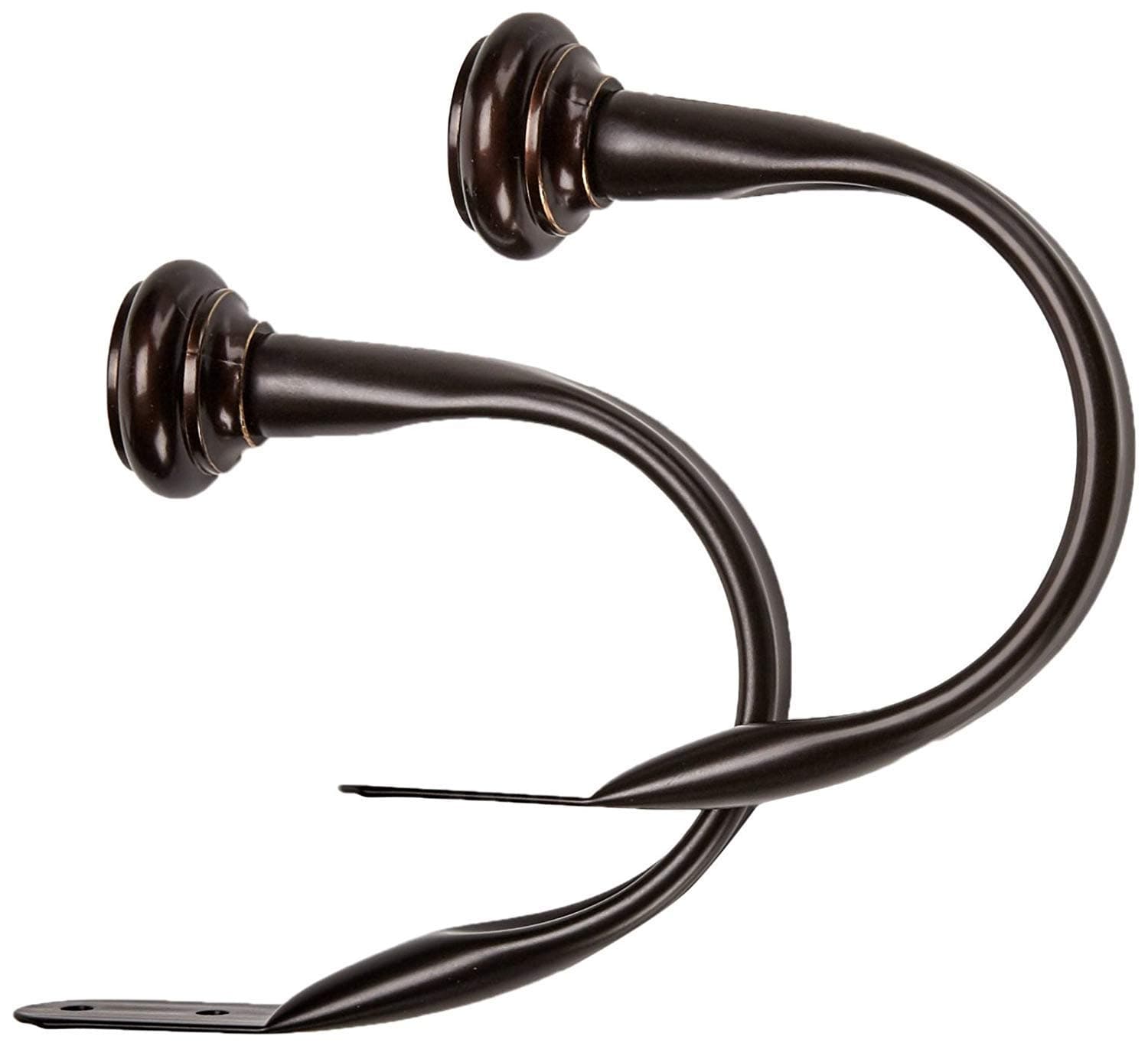 Amazon Basics Decorative Curtain Tie Backs, Set of 2, Bronze