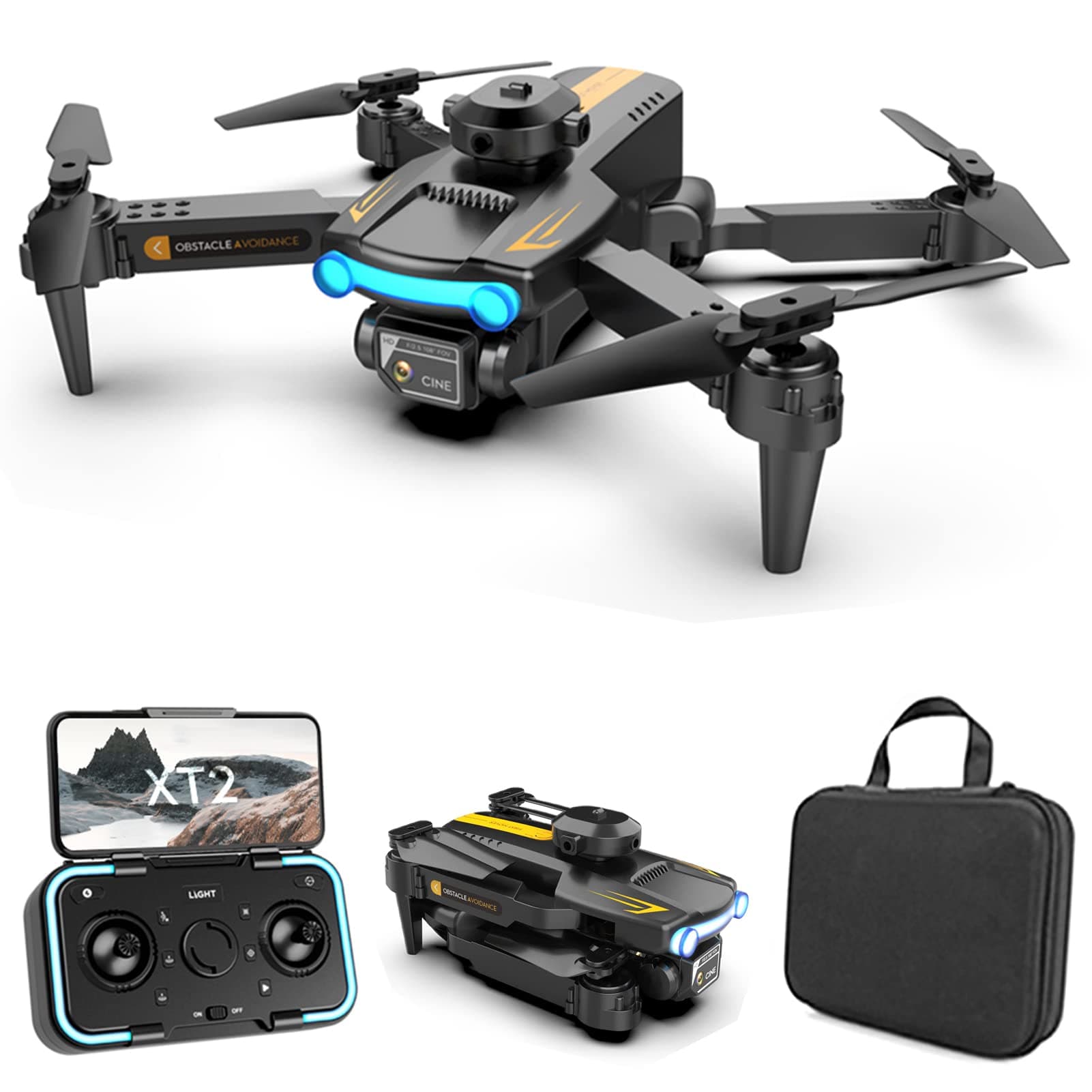 Heattack Drone with 4K UHD Camera, 45-Minute Flight Time, Foldable Design, Smart Flight Modes (Follow Me, Auto Return), Long-Range Control & Stable Flight for Aerial Photography & Exploration.