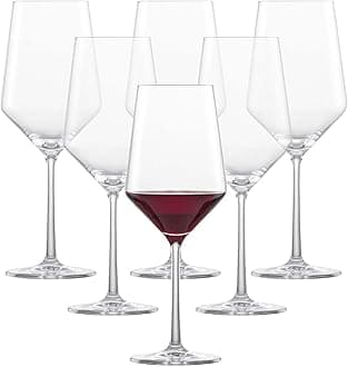 Schott Zwiesel Tritan Crystal Glass Pure Stemware Collection Cabernet Red Wine Glass, 18.6-Ounce, Set of 6