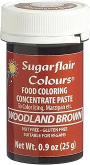 Sugarflair Food Coloring Concentrate Paste, 25 Grams Woodland Brown