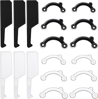 6 Pairs Nose Lifter Nose Lifting Shaping Slimmer Clip Beauty Tool Inserts No Pain Invisible Shaper Tool Straightening Beauty Kit for Women Men(Black, Clear)