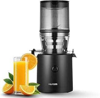 H320 Cold Press Juicer Machine, Easy to Clean Masticating Slow Juicer, Coarse Strainers, Self-Feeding, Hands Free, Family Size, Quiet Motor, Easy Assembly (Black)