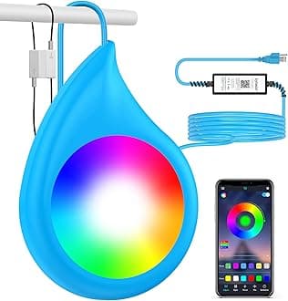 LyLmLe LED Pool Lights with APP Control, 20W RGB Dimmable Underwater Submersible Light with Magnets, 800lm, IP68 Waterproof Color Changing 12V Pool Lights for Inground Aboveground Pools, 26ft Cord